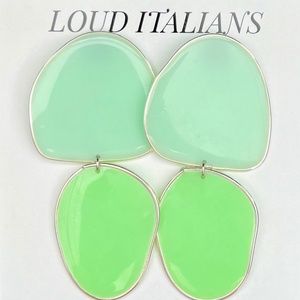 Two tones green earrings